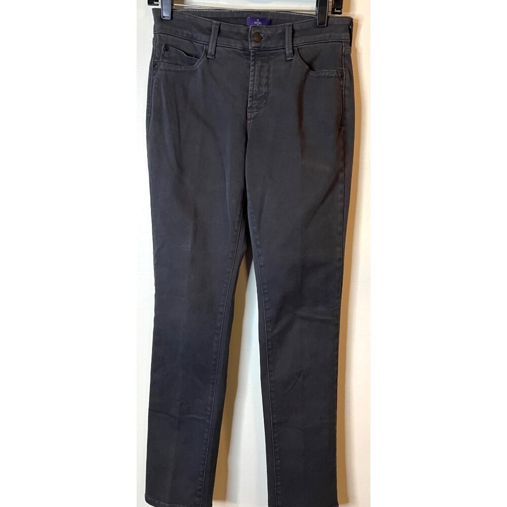 NYDJ Dark Gray Legging Jeans Sz 2 Lift Tuck Technology Cotton Blend Made In USA